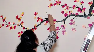 Beautiful Red & Yellow Flower  Bunches | wall Painting By Babita Keshan