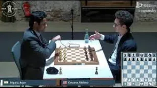Cenna lekcja ofensywnej gry od młodego arcymistrza z Indii: Arjun Erigaisi vs. Fabiano Caruana, 2021