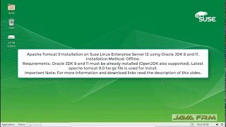 Apache Tomcat 9 Installation on Suse Linux Enterprise Server 12 using Oracle JDK 8 and 11