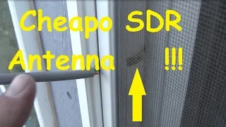 RTL-SDR antenna. Cheap, Quick, Cheesy.