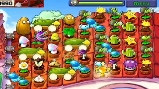 Plants vs Zombies : Survival Roof - All Plants PvZ vs All Zombies Gameplay