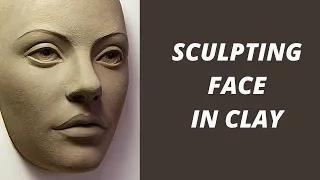 "Sculpting face in clay". Sculpting demo.