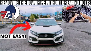 Will the BOLTS BREAK!? Removing the Downpipe from the Civic Type R (FK8)