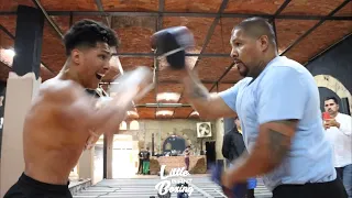 WATCH! EMILIANO VARGAS EXPLODING ON THE MITTS! FUTURE OF BOXING TRAINING AT BOXING ARRIOLA IN MEXICO