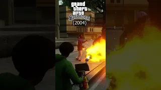 EVOLUTION OF FLAMETHROWER IN GTA  (2001 → 2023) #shorts