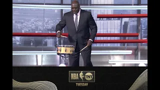 Shaq Shows Off His Drumming Skills On the Show | NBA on TNT Tuesday