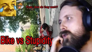 Forsen Reacts to Bike vs Stupidity 119 😷😡🚴💥🚶