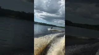 Jumping wakeboard behind 2020 seadoo spark trixx