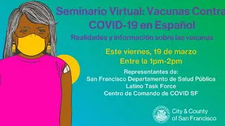 Seminario Virtual:  Vacunas Contra COVID-19 en Español