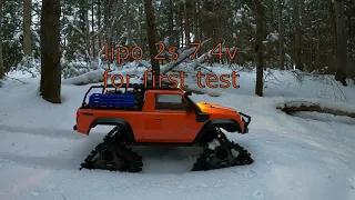 Traxxas TRX4 TRAXX unboxing,AWESOME truck,first test on snow.trx-4 all-terrain dominantion on snow