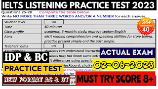 IELTS Listening Practice Test 2023 with Answers | 02-06-2023