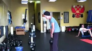 Lifting 72lbs at 80years old at Evolution Fitness Tucson kettlebell