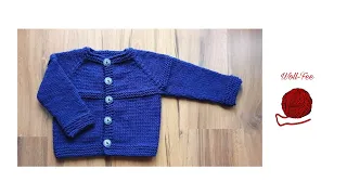 Babyjacke RVO stricken Gr. 80/86, Schritt für Schritt Anleitung, super einfach, siehe Beschreibung