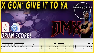 X Gon' Give It To Ya - DMX | DRUM SCORE Sheet Music Play-Along | DRUMSCRIBE