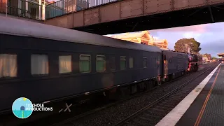 Steam Locomotive R766 - Departs Maitland Station - September 2022