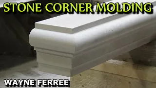 How to carve a limestone molding return for architectural building.