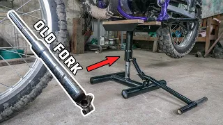 Homemade foot lift Dirtbike Stand DIY