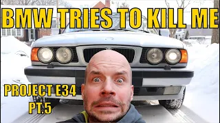 I refresh my BMW's cooling system and it tries to kill me! Project E34 Part 5
