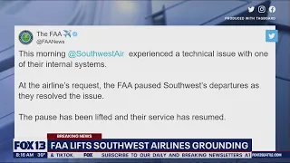 FAA lifts Southwest Airlines grounding