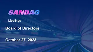 SANDAG Board of Directors - October 27, 2023