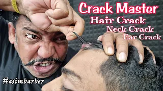 Asim Barber Magical Hair Cracking Head Massage For Your Relaxation ASMR | Loud Hair Cracking