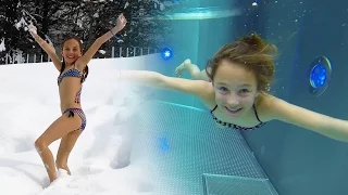 Carla Underwater swimming with snow