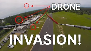 Drones INVADE an RC plane meet - There goes the Neighborhood