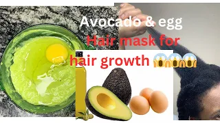 Intense Avocado🥑 & Egg Protein Treatment For Rapid Hair Growth | Repair damaged hair #avocadomasks