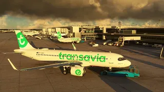 Vol TRANSAVIA avec météo réelle et trafic entre Paris Orly et Porto LFPO LPPR A320 NEO 2K