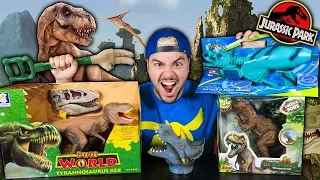 MOSTRANDO BRINQUEDOS DE DINOSSAURO !!! (DINO WORLD E T-REX)