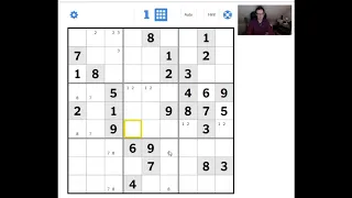 Viewer-Requested Solve of New York Times "Hard" Sudoku