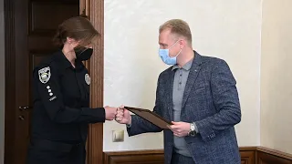 Артем Родигін, т.в.о. начальника поліції Полтавщини, нагородив поліцейських за сумлінну службу