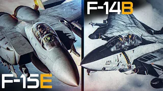 The Better Radar ? F-15E Strike Eagle Vs F-14B Tomcat Intercept | Digital Combat Simulator | DCS |