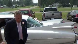 Arriving to the Reception in the 1959 Cadillac