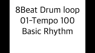8beat Drum 100 Tempo 30min