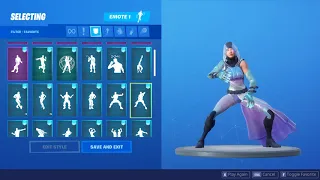 Fortnite- Glow Skin with all of my emotes Skin Showcase