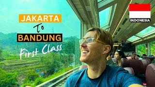 Riding 28$ Luxury PANORAMIC train Jakarta to Bandung 🇮🇩