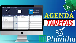 Planilha de Agenda Diária de Compromissos no Excel | Completo