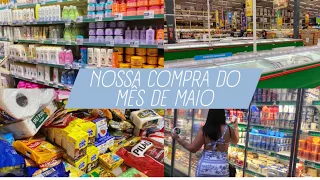 Compras do mês no atacadao + quanto gastamos