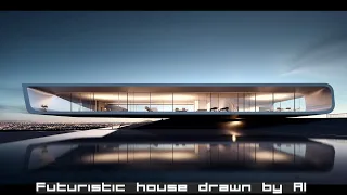 Simple Futuristic house drawn by AI