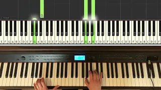 Canon in D by Johann Pachelbel - how to play the piano, easy piano tutorial, Synthesia, sheet music