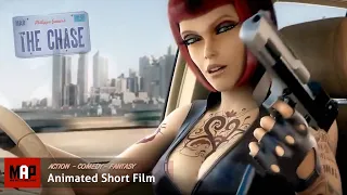 Sexy Police Chase CGI 3d Animated Short Film ** THE CHASE ** Action Animation by Space Patrol