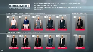 HITMAN 2 - New Suit Rewards System Explained | Elusive Target Suit Rewards