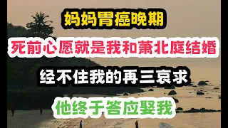 媽媽胃癌晚期，死前最大的心願就是看到我和蕭北庭結婚。經不住我的再三哀求，他終於答應娶我 #一口气看完 #小说 #打脸 #故事