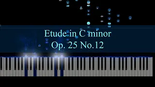 "Ocean" Etude in C minor, Op. 25 No. 12 - Chopin  (4K)