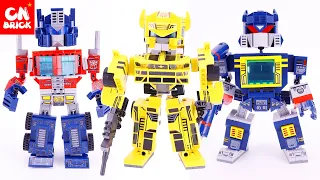 LEGO COLLECTION 2020 TRANSFORMERS OPTIMUS PRIME   BUMBLEBEE SOUNDWAVE Unofficial LEGO(SPEED BUILD)