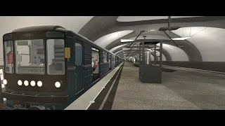 Калининская линия Московского метро в Metrostroi на 81-717|катаюсь на пустом сервере Sunrise