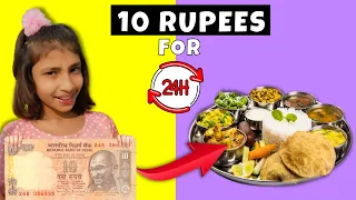Living on Rs.10 for 24 HOURS !! | 10 Rupees Food Challenge | Shanvi All Star