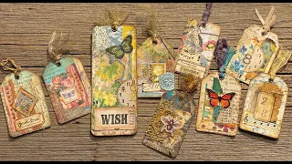 A BEGINNER'S GUIDE TO MASS MAKING:  How To Recycled Clothing Tags for Junk Journals