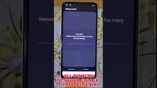 All samsung network lock free unlock with sim